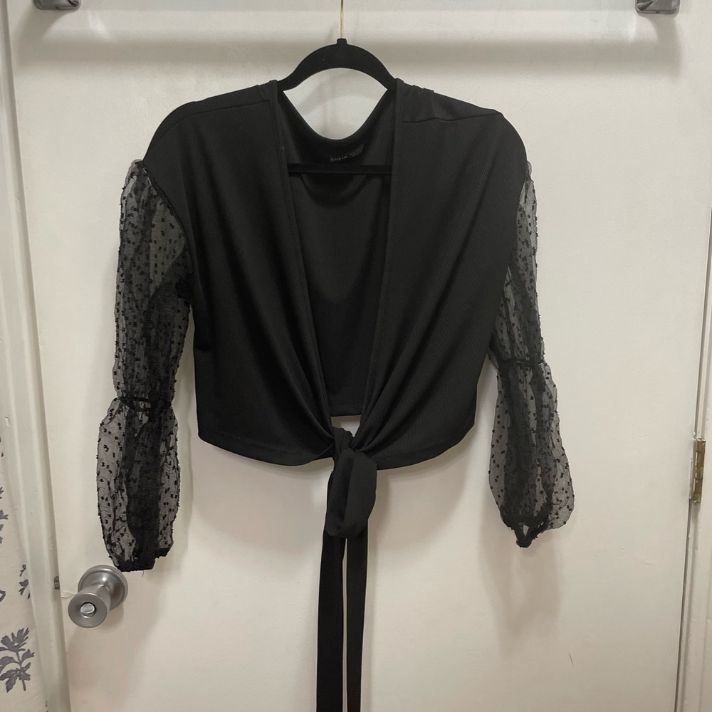 Long sleeve wrapped shirt